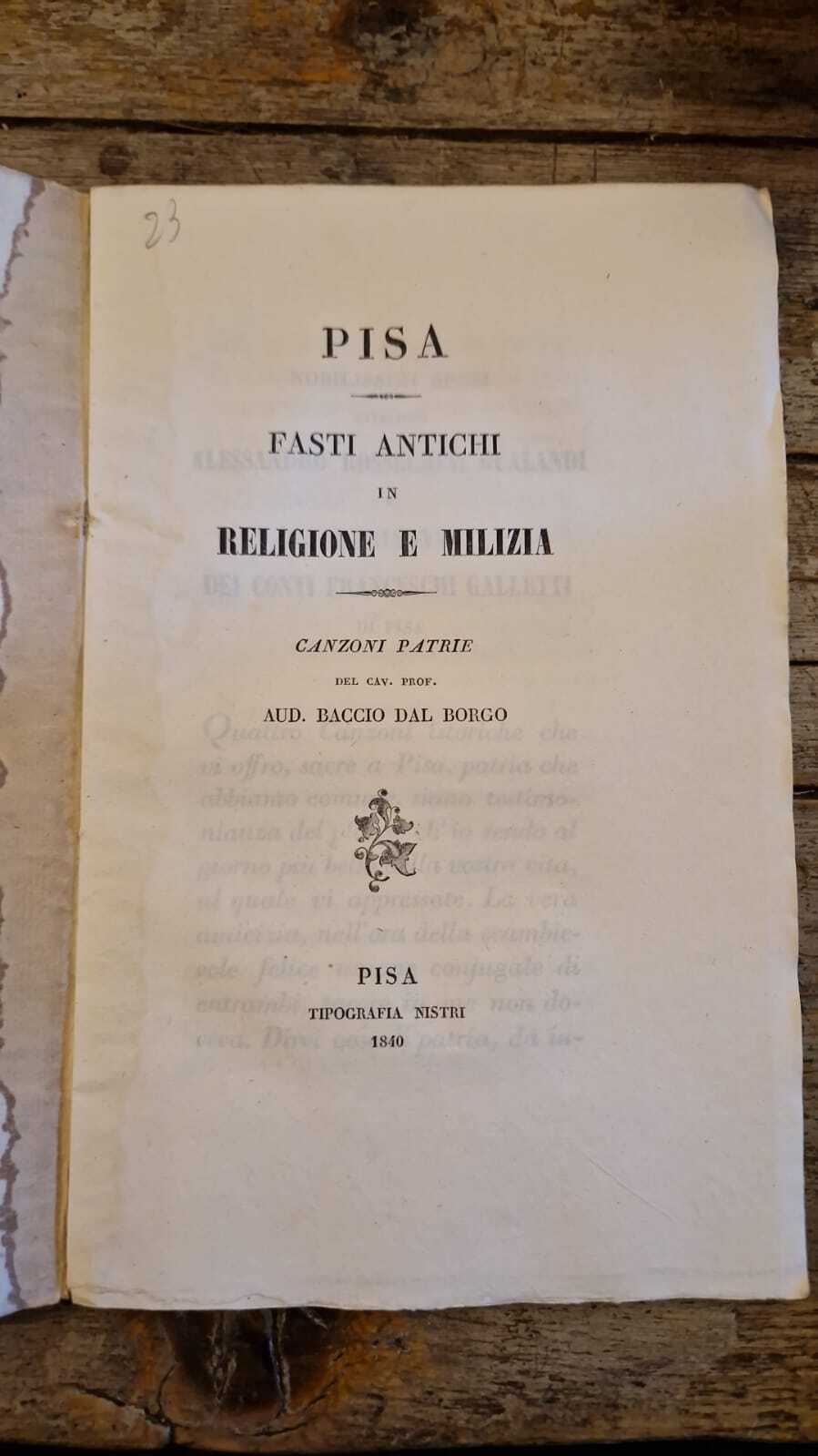 Pisa, fasti antichi in religione e milizia