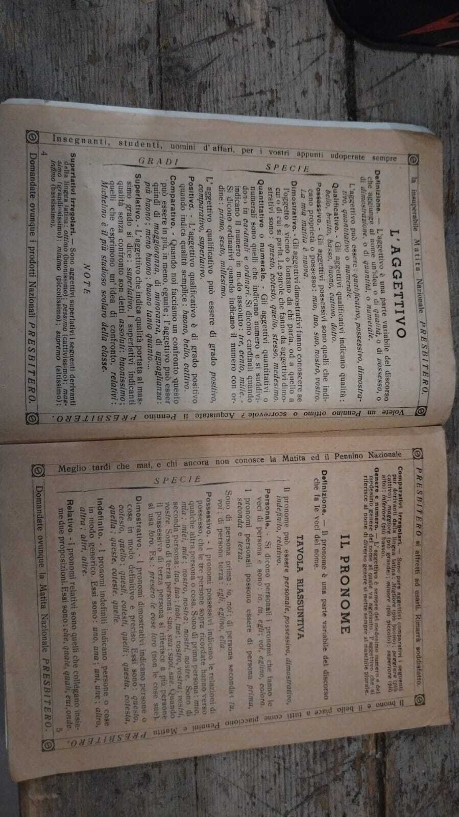 Grammatichetta Italiana, Presbitero, Matita Nazionale, Pennino Nazionale - immagine 5