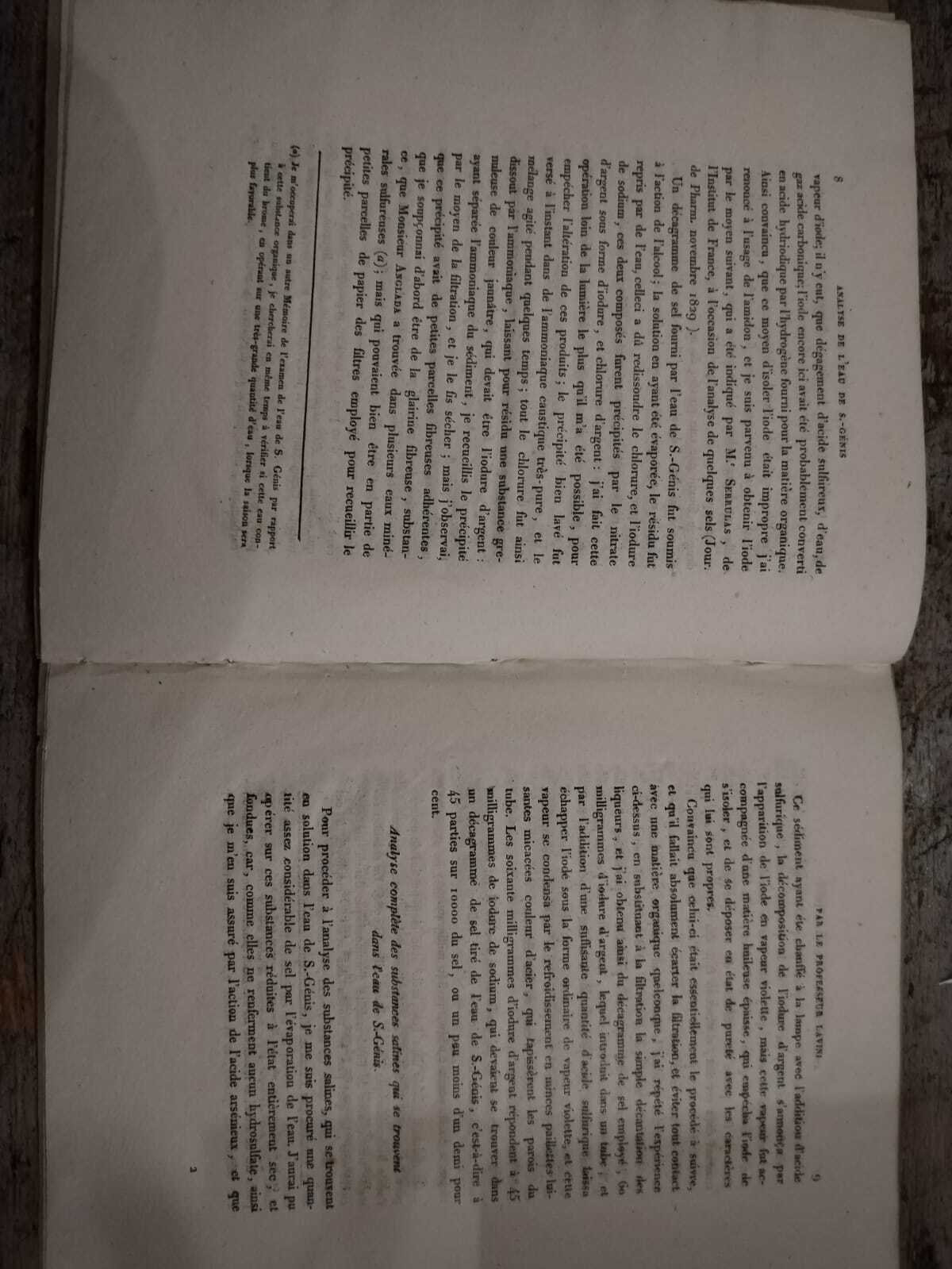 Analyse de l'eau de Saint-Génis - immagine 2