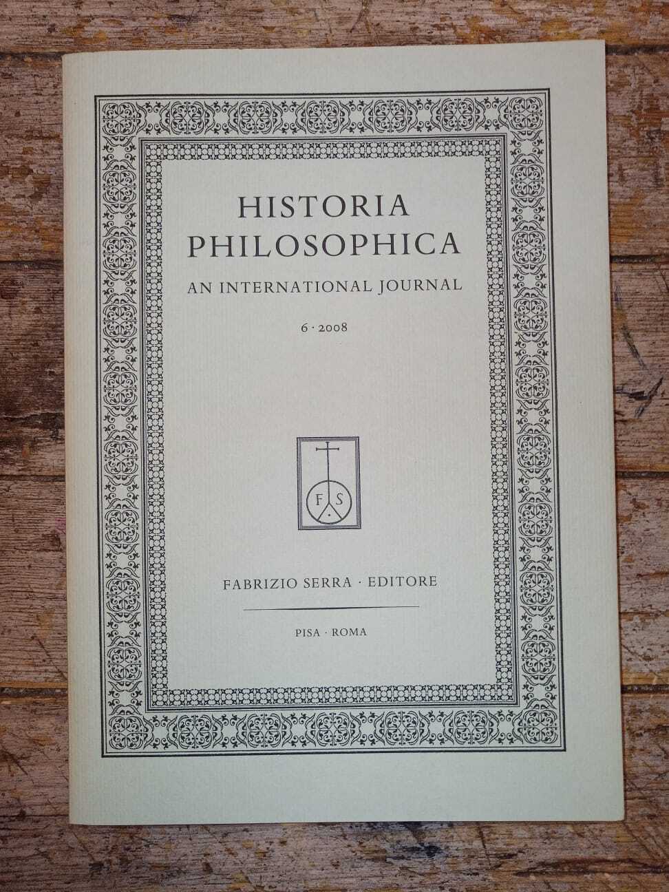 Historia Philosophica: An international journal 6