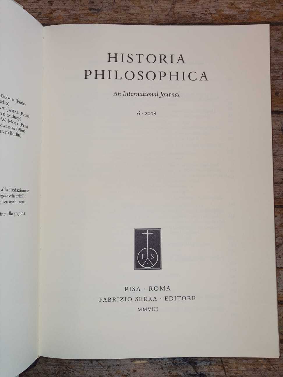 Historia Philosophica: An international journal 6 - immagine 3
