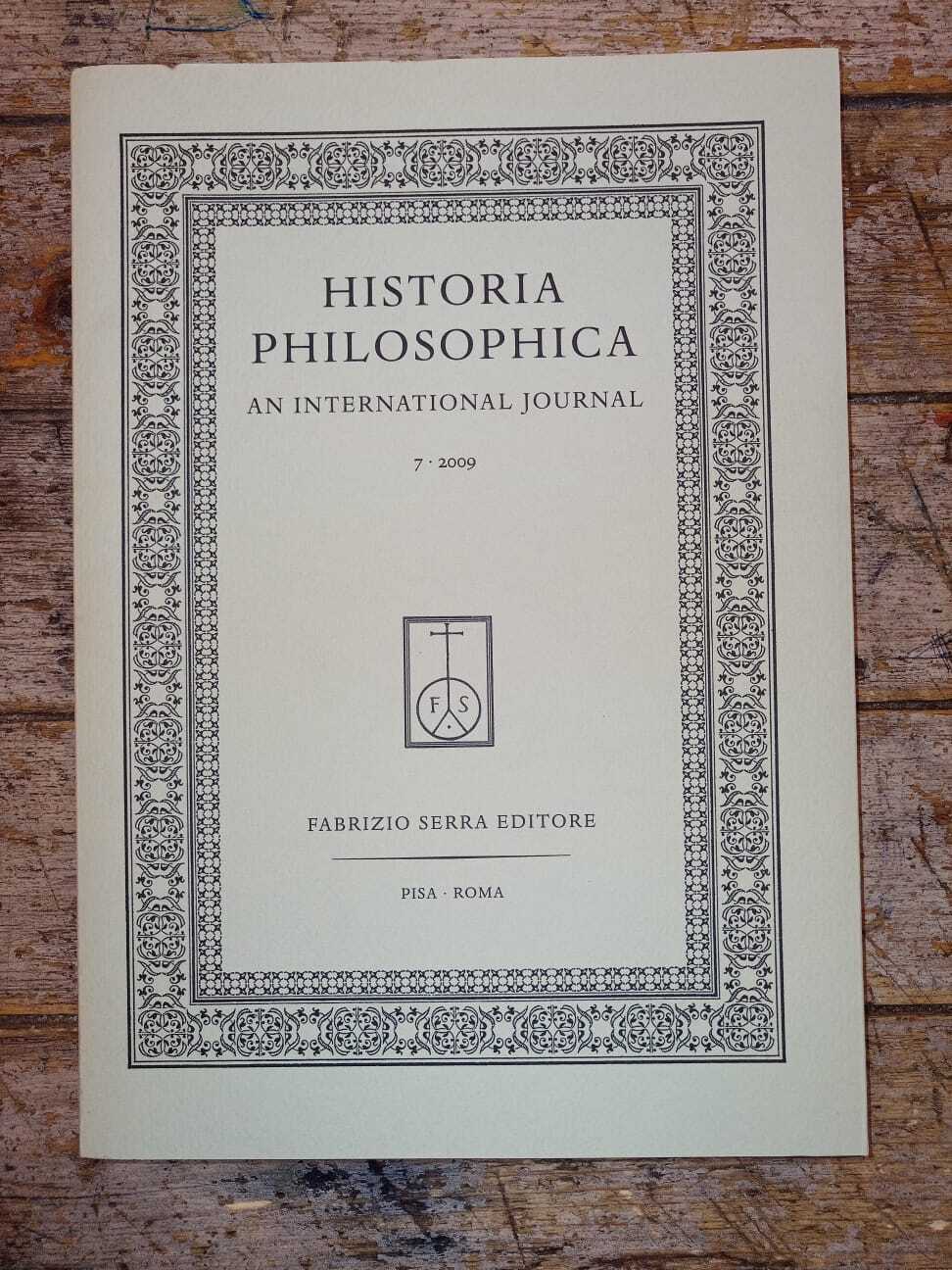 Historia Philosophica: An international journal 7