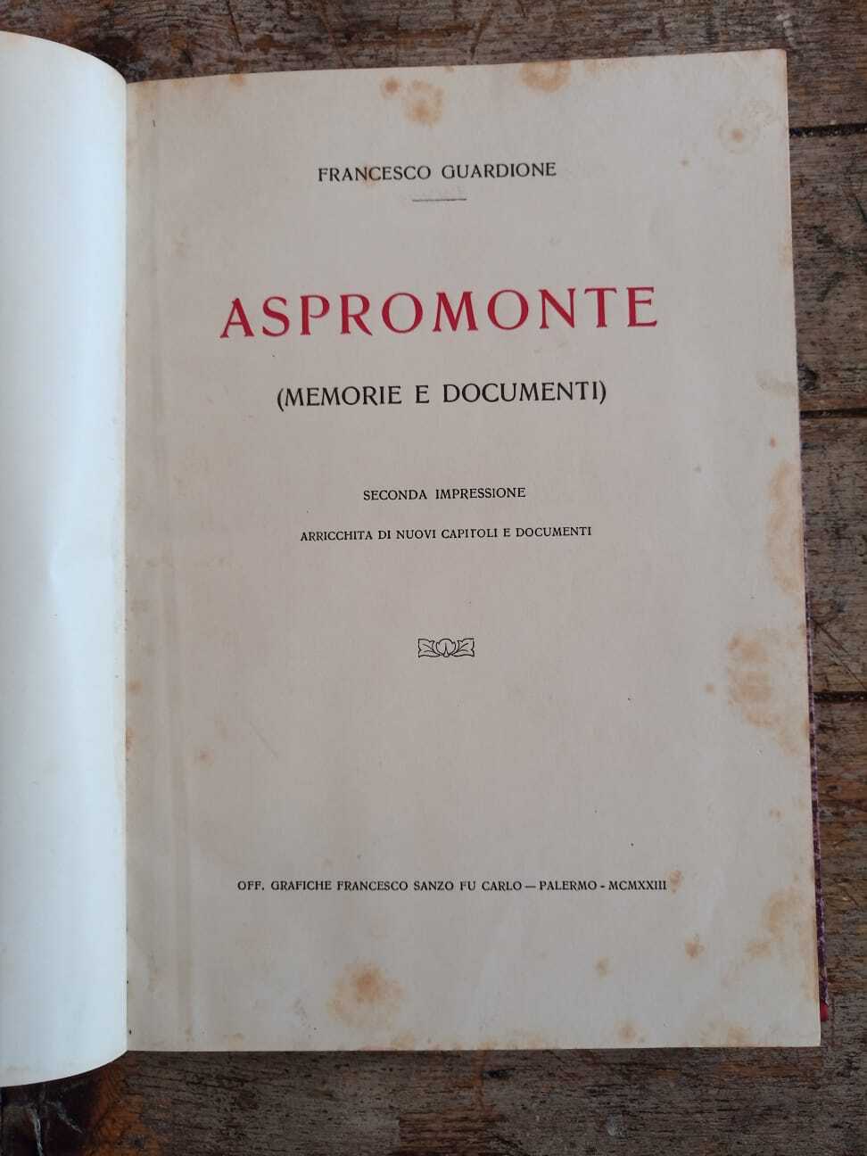 Aspromonte (memorie e documenti)