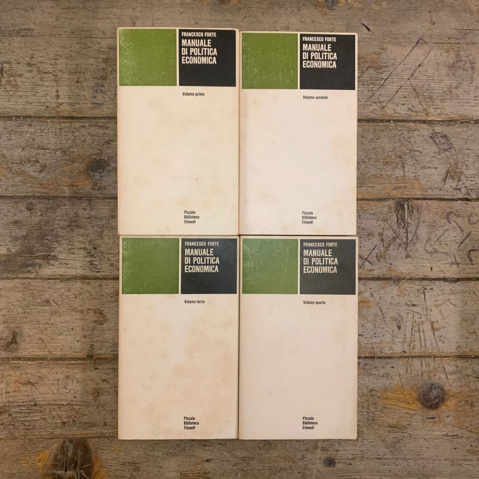 Manuale di politica economica (4 voll.)