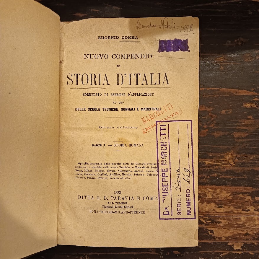 Nuovo comprendio di storia d' Italia corredato di esercizi d'applicazione ad uso delle scuole tecniche, normali e magistrali - parte I: storia romana - immagine 2