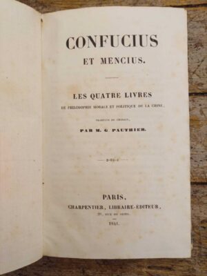 Les quatres livres de philosophie morale et politique de la Chine