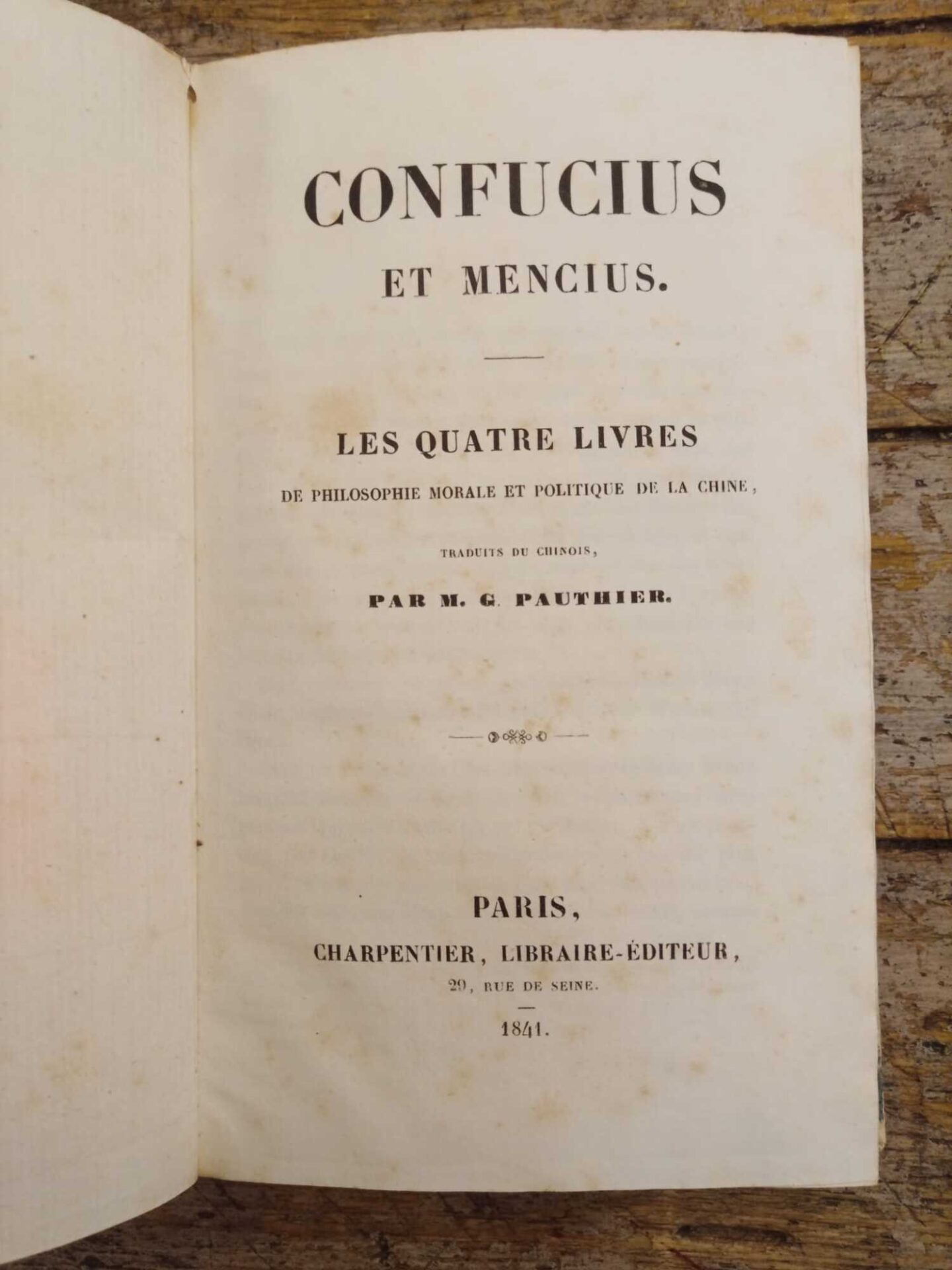 Les quatres livres de philosophie morale et politique de la Chine