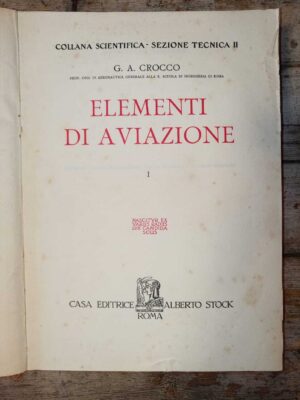Elementi di aviazione, vol. I